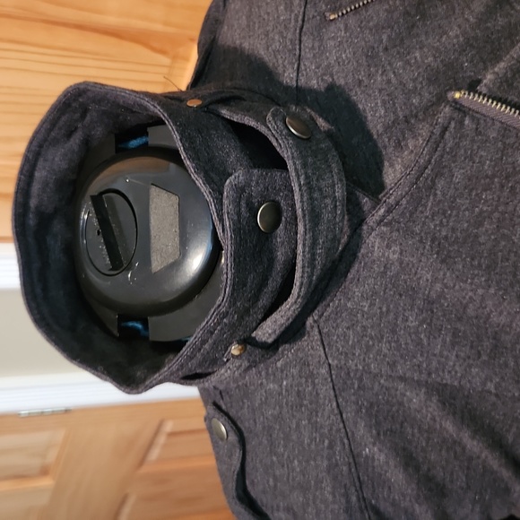 Fall coat weather! Stylish cotton blend Heather grey coat - Picture 6 of 7